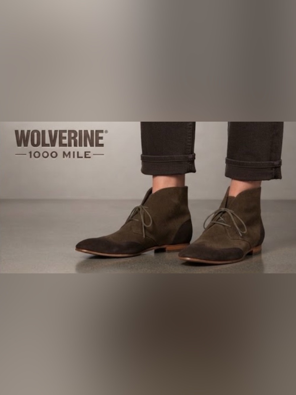 Authentic Wolverine 1000 Mile designer suede leather designer ankle boots sz 8